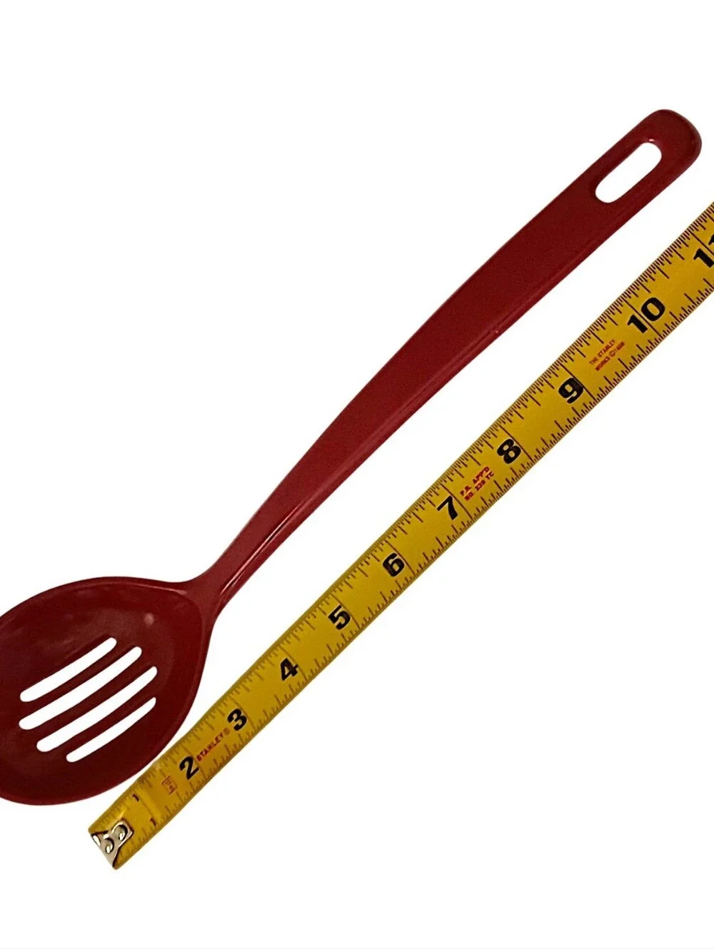 Vintage Ekco Slotted Cooking Spoon Serving Red Melamine Melmac Hard Plastic MCM